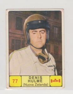 Panini Campioni Dello Sport 1968-69 card #77 Denis Hulme New-Zealand Racing