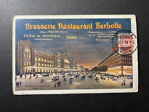 1914 Russia Postcard Cover Moscow Paris France Barbolle Baron Kiyotake Shigeno
