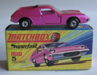 1969 1970 Matchbox Transitional Superfast #5 Lotus Europa MIB - Image 1 of 4