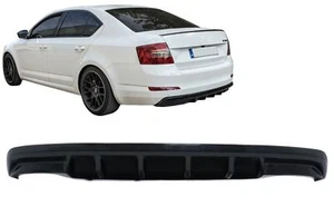 Difusor trasero para Skoda Octavia III 5E Sedan Wagon 2013-2019 Negro brillante - Imagen 1 de 11