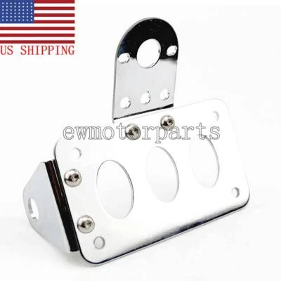 Chrome Side Mount License Plate Bracket Holder For Harley Davidson Motorcycle US - Изображение 1 из 4