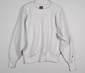 Champion Herren Reverse Weave Weiß Sweatshirt Gr. M Medium Langarm Pullover - Bild 1 von 8