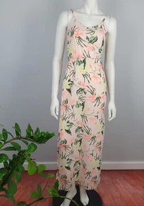 Maxi Vestido H&M Dividido Talla 4 Largo Dividido Cintura Elástica Cuello en V Espaguetis - Imagen 1 de 12