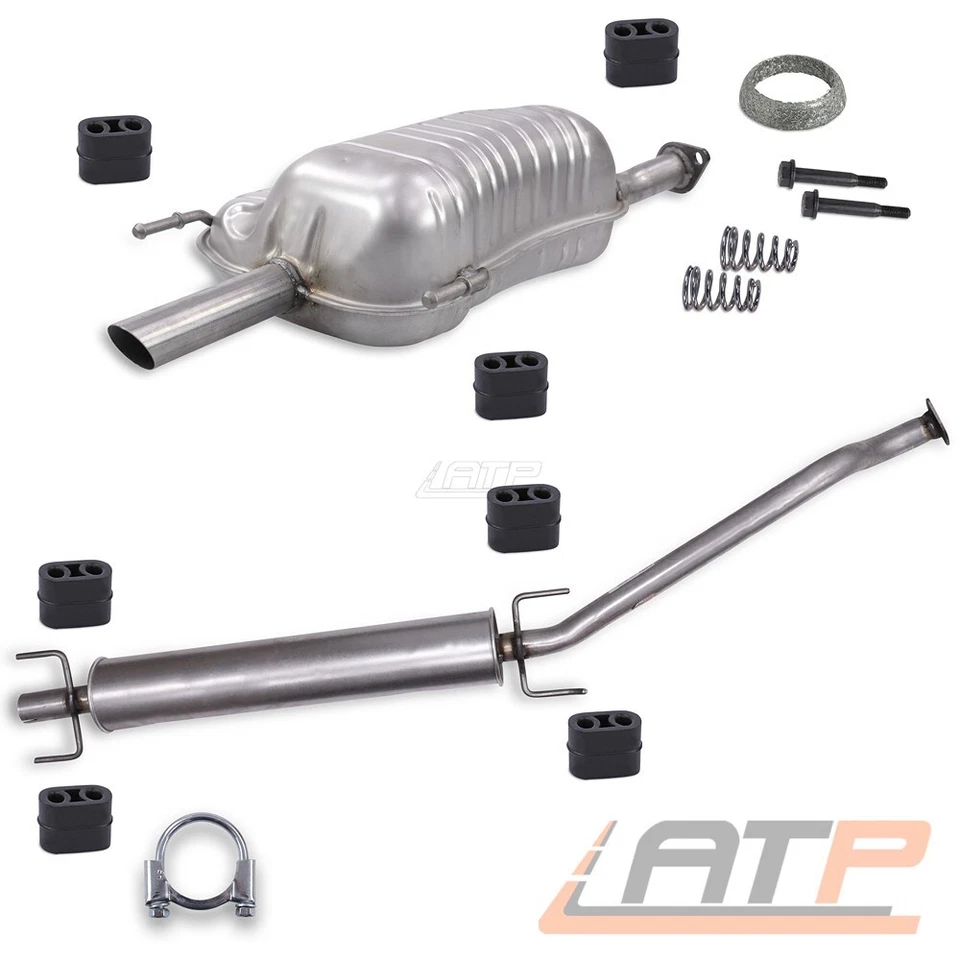 BESTPRICE AUSPUFFANLAGE MITTELSCHALLDÄMPFER ENDSCHALLDÄMPFER FÜR OPEL ASTRA G CC T98 1.6