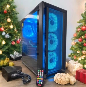 Custom RGB Gaming Desktop Computer i7 PC 32GB RAM 1TB SSD RTX3050 WIN10 PRO WIFI - Picture 1 of 11