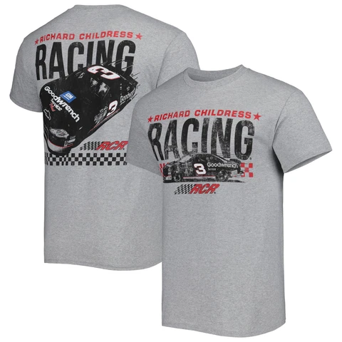 Men's Checkered Flag Heather Gray Richard Childress Racing Goodwrench Two-Sided Cover