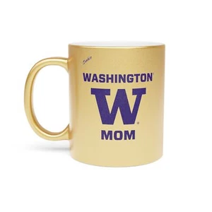 Washington Huskies MOM Metallic Mug (Silver or Gold) - Picture 1 of 9