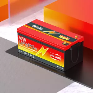 24V 100Ah LiFePO4 Akku Lithium Batterie BMS Solarbatterie Solaranlage Boot RV - Bild 1 von 14