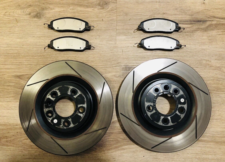 05-14 Ford Mustang GT, StopTech Slotted Brake Rotors & Performance Friction Pads - Image 1 of 1