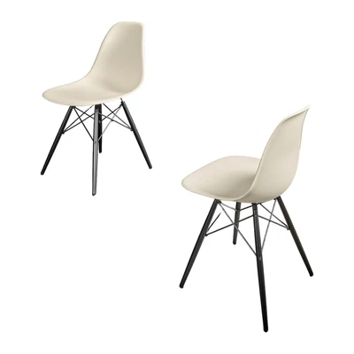 Vitra 2er-Set Eames Plastik Side Chair DSW Sitzschale Kunststoff  - Bild 1 von 4