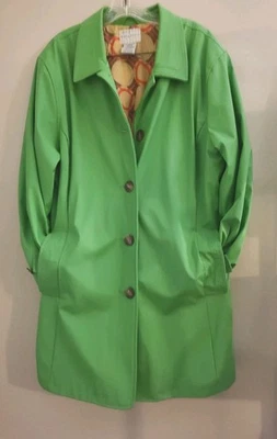 Vintage WHITE STAG Womens Mint Julep Green Rain Coat Plus Sz 2X Button Pockets - Image 1 of 4