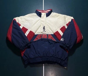 Vintage Atlanta 1996 Olympic Starter Pullover Windbreaker Jacket Mens XL - Picture 1 of 19