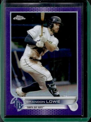 2022 Topps Chrome Brandon Lowe Purple Refractor #180/250 Rays - Image 1 of 2