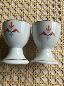 2 Eierbecher Art déco Kaisers Kaffee Kontor Rabattmarken Porzellan - Bild 1 von 2