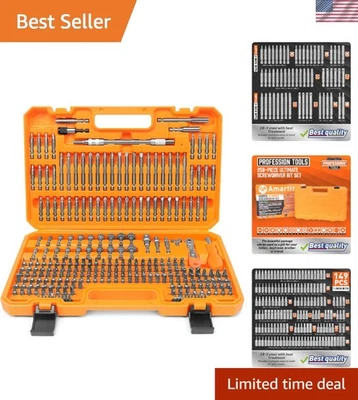 Ultimate 258-Piece Driver Bit Set - Chrome Vanadium Steel & Storage Box Included - Image 1 of 4