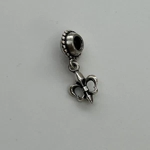 Authentic Pandora 🌟 French Fleur De Lis Dangle Charm 🌟 925 ALE 🌟 790576 - Picture 1 of 4