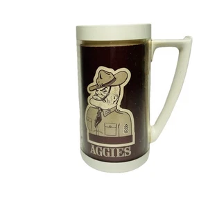 Taza térmica alta Texas A&M Aggies Ol Sarge Stein vintage años 70 algunas manchas - Imagen 1 de 6