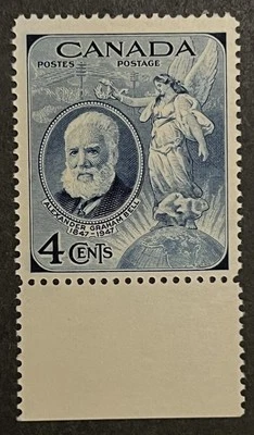 Sellos de viaje: estampillas de Canadá de 1947 Scott #274 Alexander Graham Bell como nuevas MNH OG Foto 1 de 4