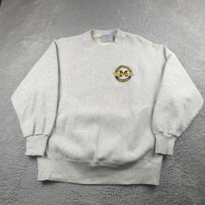 VTG University of Michigan Sweatshirt Mens M Gray Heather Santee Business USA - Image 1 of 4