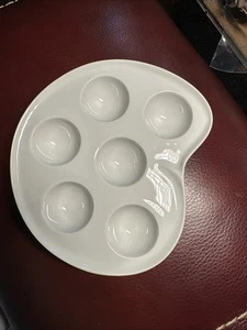 1~APILCO Francia Platos de escargot porcelana blanca - Imagen 1 de 3