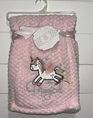 Manta Bebé Rosa Unicornio Mágica My Baby Peluche Súper Suave 30 X40 Nueva con Etiqueta Foto 1 de 4