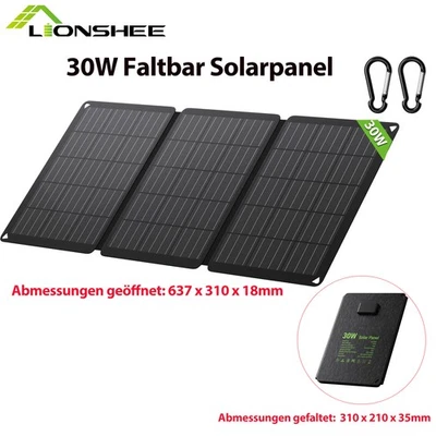 30W Faltbar Tragbares Solarpanel mit Type-C und USB-A Ports für Outdoor Campin - Bild 1 von 4