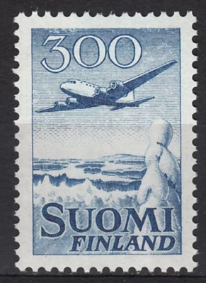 Sello Douglas DC-6 correo aéreo avión de aviación Finnair Finlandia como nuevo MNH 1958 Foto 1 de 2