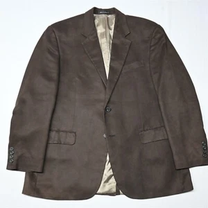 Chaps Ralph Lauren 44R Brown Sueded Mens Blazer Suit Jacket Sport Coat - Picture 1 of 12