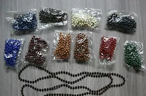 Bead Necklace 53 Inch Brand New Plastic Beads On String Or As 6 Strand Bracelet - Picture 1 of 12