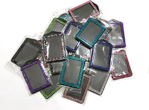 CLEARANCE! LOT! Rhinestone Bling Vertical ID Badge Holder - COSMETIC DEFECT - Picture 1 of 7