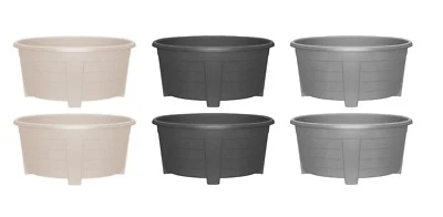 Set of 2 Decorative Flower Planter Pot Indoor Outdoor Home Garden Patio Oval Pot - Image 1 of 4