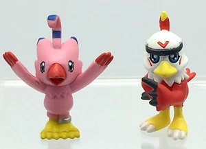Vintage 2000 Digimon Hawkmon & Biyomon Mini PVC Figure Bandai 1.5" Loose - Picture 1 of 10