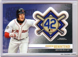 Andrew Benintendi, 2018 Topps Jackie Robinson Patch Card #JRP-AB, Boston Red Sox