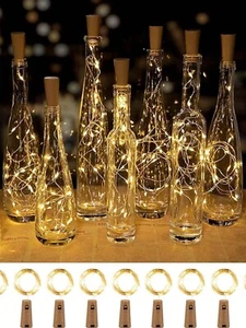 20 LED Botella Luces de Hadas con Corcho Hágalo Usted Mismo Botellas de Licor Fiesta Bar Navidad - Imagen 1 de 6