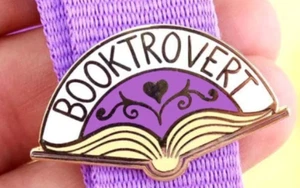 Booktrovert Lapel Pin - Jubly-Umph Originals - Picture 1 of 1