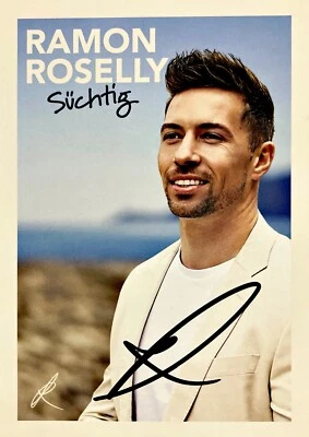 Autogramm Ramon ROSELLY SÜCHTIG Schlager DSDS bei Dieter Bohlen handsigniert Xyz - Bild 1 von 2