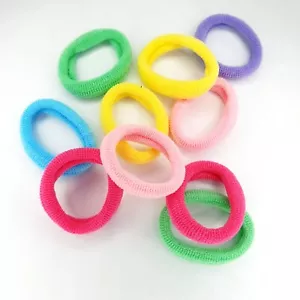 10 Pcs 20mm Baby Kids Toddlers Little Girls Hair Bobbles Hair Ties Hair Bands - Picture 1 of 3