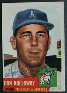 Don Kolloway (d.1994) Athletics Autographed 1953 Topps #97 Signed Vintage Card - Picture 1 of 2