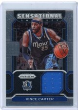 Vince Carter 2021-22 Prizm Sensational Swatches Game Used Jersey #SW-VCT Mavs
