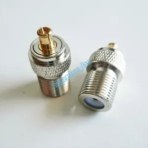 1x F TV Female Jack To MCX Male Plug RF Connector Straight F/M Adapter 75Ohm - Picture 1 of 7