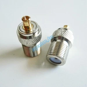 1x F TV Buchse auf MCX Stecker RF Stecker gerade F/M Adapter 75 Ohm - Bild 1 von 7