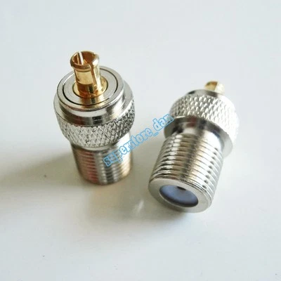 1x F TV Female Jack To MCX Male Plug RF Connector Straight F/M Adapter 75Ohm - Image 1 of 4