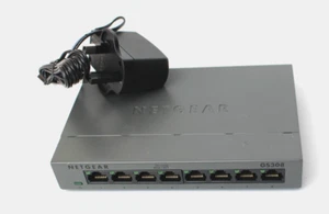 NETGEAR GS308v2 Gigabit 8-Port Ethernet Switch 272-12250-03 inc Power Supply - Picture 1 of 6