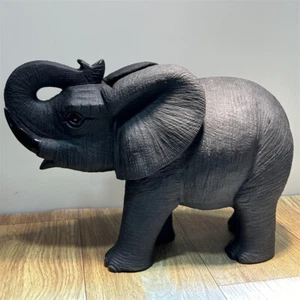 13.8lb Rare Top Natural Obsidian Elephant Carved Quartz Crystal Skull Reiki  - Picture 1 of 15
