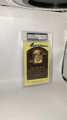 Earl Weaver Baltimore Orioles Signed HOF Plaque Postcard PSA/DNA Certified  - Image 1 of 3