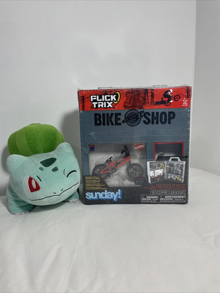 Flick Trix Bike Shop Sunday Display Case and Red BMX Bike BMX - Image 1 of 4