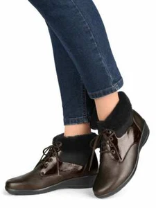 3,5 36 7,5 41 GOLDKRONE STIEFELETTEN LEDER Innen -Lammfell SCHUHE Weite K - Bild 1 von 5