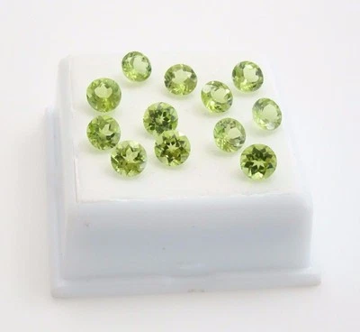 6.70ctw Peridot 5mm Round Parcel -  Round Peridot Parcel- Loose Gemstones - Image 1 of 4