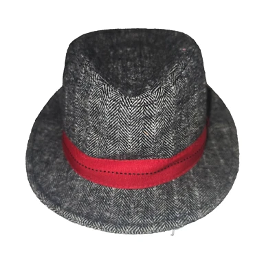 Sombrero Fedora Baby Cat & Jack Nuevo con etiquetas Gris Rojo 6-12M para niños pequeños Foto 1 de 4