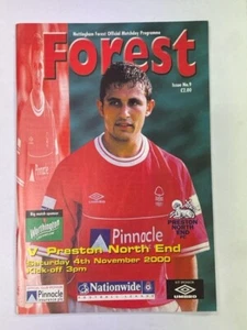 2000/01 NOTTINGHAM FOREST V PRESTON NORTH END 04-11-2000 DIVISION 1 - Picture 1 of 1